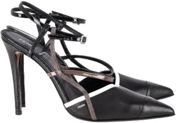 Fendi Vintage Pre-owned Leather heels Black Dames