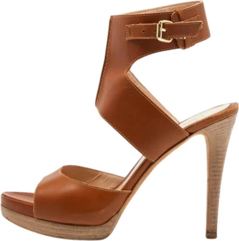 Fendi Vintage Pre-owned Leather heels Brown Dames