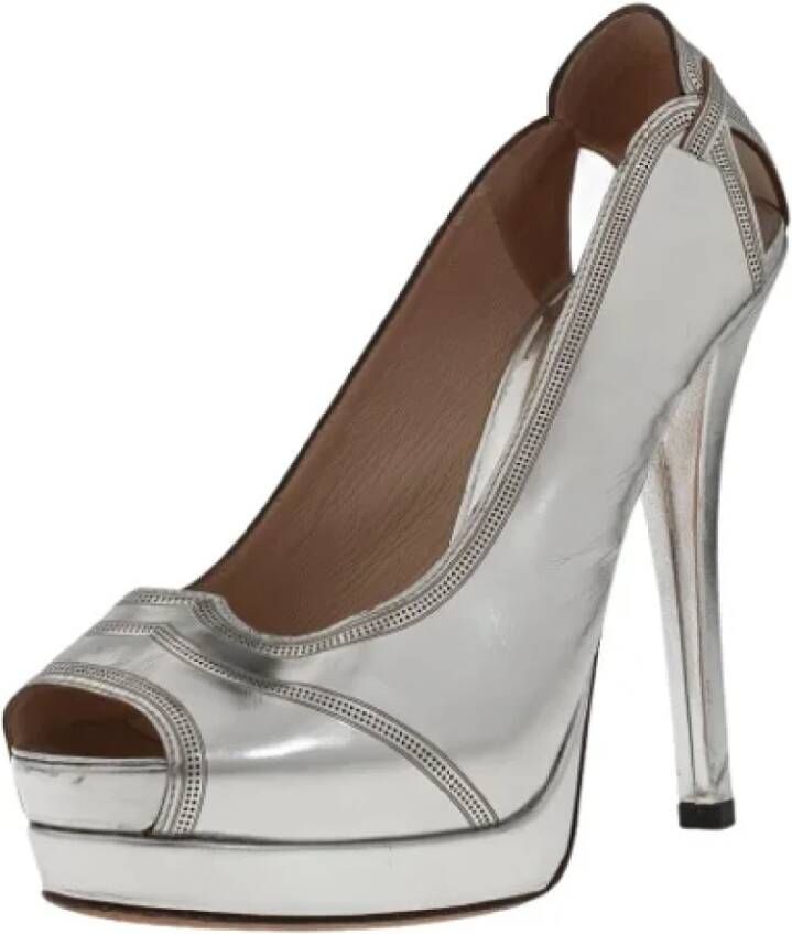 Fendi Vintage Pre-owned Leather heels Gray Dames