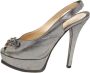 Fendi Vintage Pre-owned Leather heels Gray Dames - Thumbnail 1