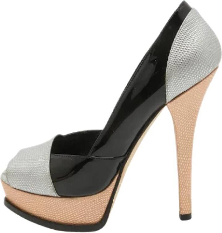 Fendi Vintage Pre-owned Leather heels Gray Dames