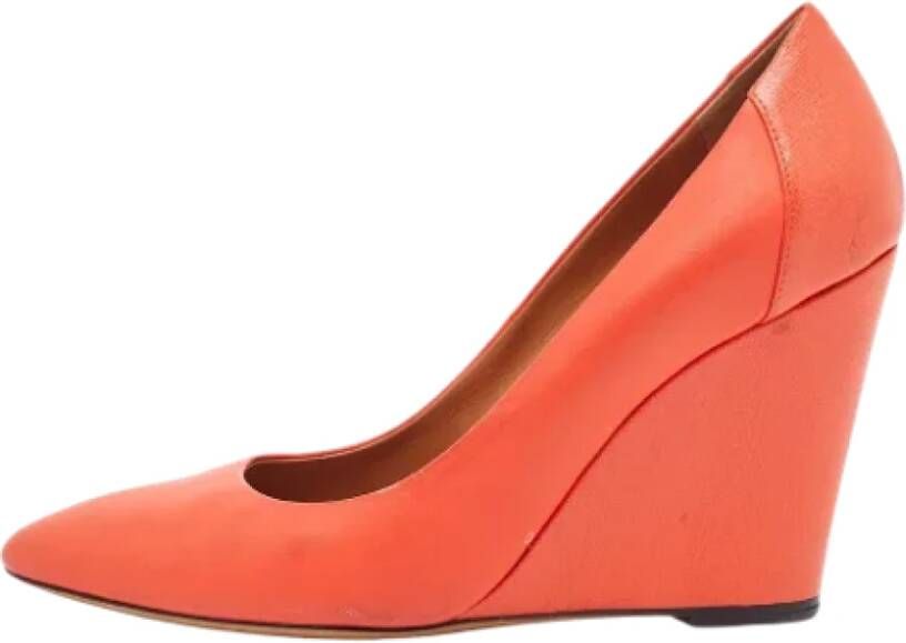Fendi Vintage Pre-owned Leather heels Orange Dames
