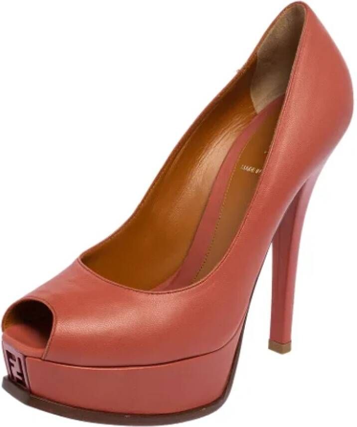 Fendi Vintage Pre-owned Leather heels Pink Dames