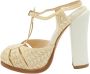 Fendi Vintage Pre-owned Leather sandals Beige Dames - Thumbnail 1