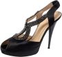 Fendi Vintage Pre-owned Leather sandals Black Dames - Thumbnail 1