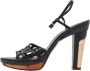 Fendi Vintage Pre-owned Leather sandals Black Dames - Thumbnail 1