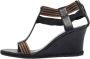 Fendi Vintage Pre-owned Leather sandals Black Dames - Thumbnail 1