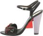 Fendi Vintage Pre-owned Leather sandals Black Dames - Thumbnail 1