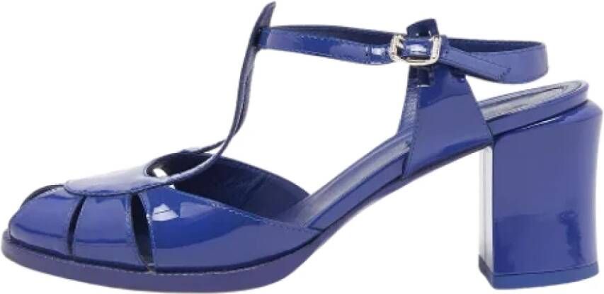 Fendi Vintage Pre-owned Leather sandals Blue Dames