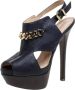 Fendi Vintage Pre-owned Leather sandals Blue Dames - Thumbnail 1