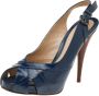 Fendi Vintage Pre-owned Leather sandals Blue Dames - Thumbnail 1