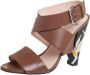 Fendi Vintage Pre-owned Leather sandals Brown Dames - Thumbnail 1