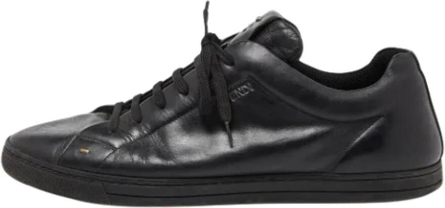 Fendi Vintage Pre-owned Leather sneakers Black Heren