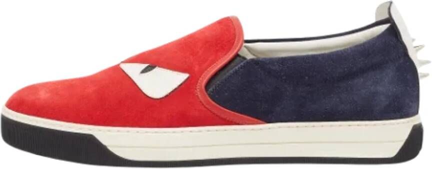 Fendi Vintage Pre-owned Leather sneakers Multicolor Heren