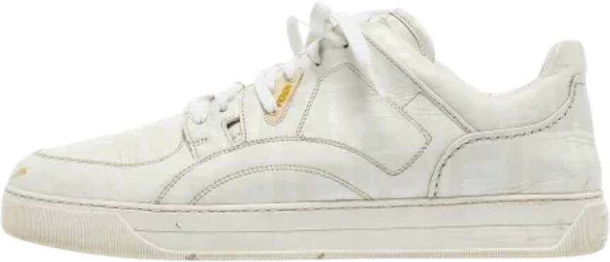 Fendi Vintage Pre-owned Leather sneakers White Dames