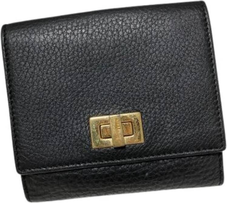 Fendi Vintage Pre-owned Peekaboo Leren Compacte Portemonnee