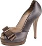 Fendi Vintage Pre-owned Satin heels Gray Dames - Thumbnail 1