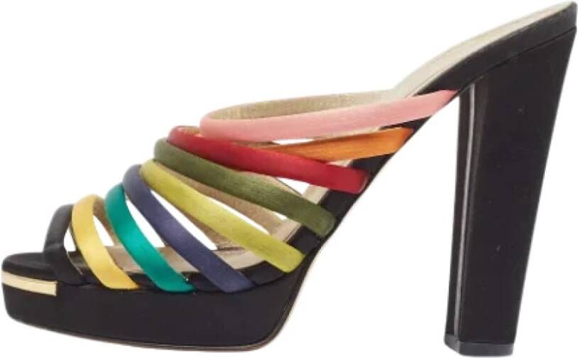 Fendi Vintage Pre-owned Satin sandals Multicolor Dames