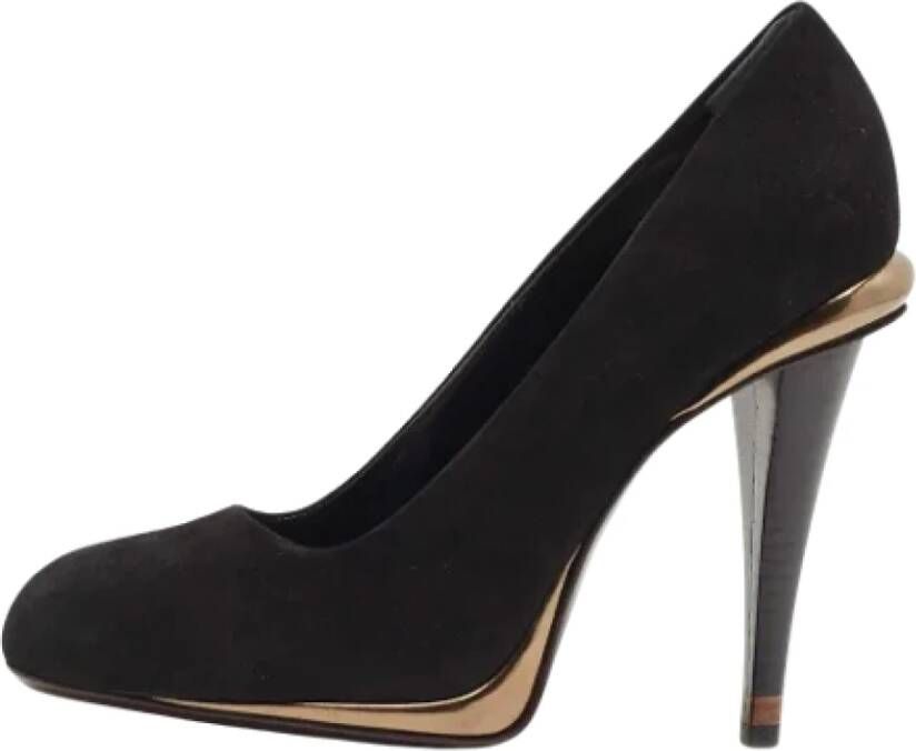 Fendi Vintage Pre-owned Suede heels Black Dames