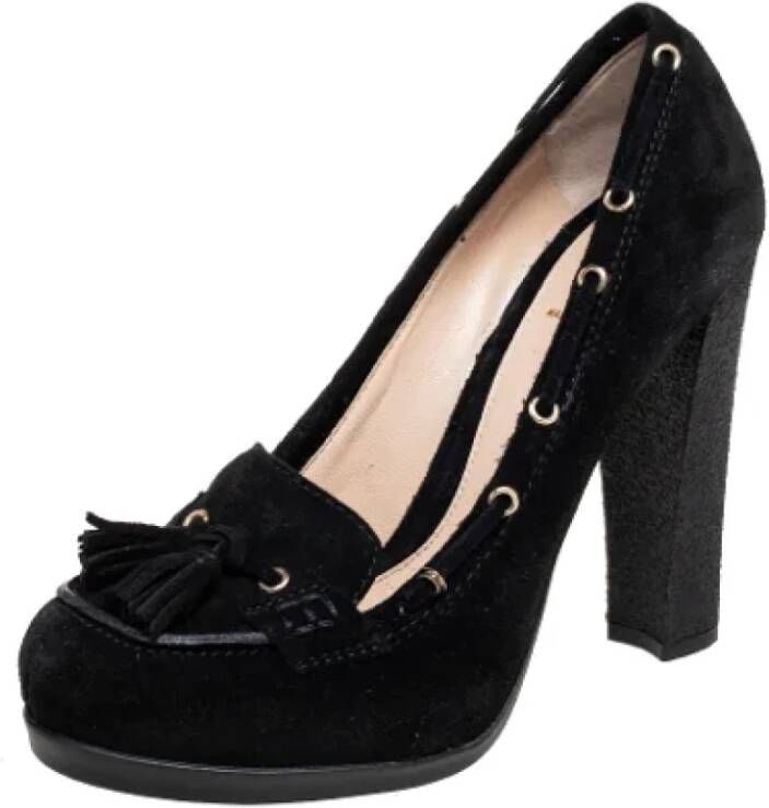 Fendi Vintage Pre-owned Suede heels Black Dames