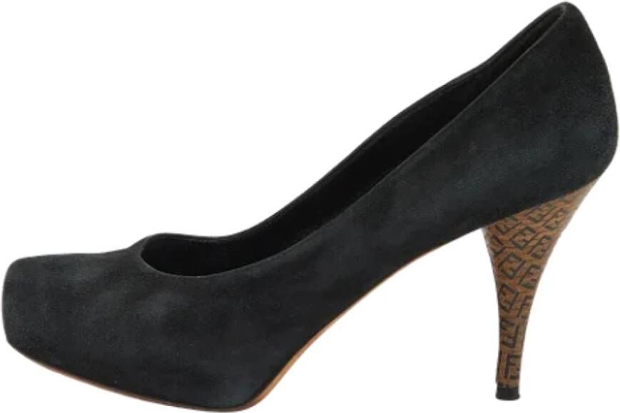 Fendi Vintage Pre-owned Suede heels Black Dames