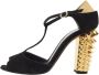 Fendi Vintage Pre-owned Suede sandals Black Dames - Thumbnail 1