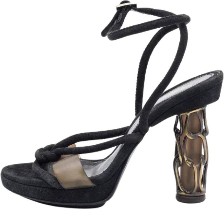 Fendi Vintage Pre-owned Suede sandals Black Dames