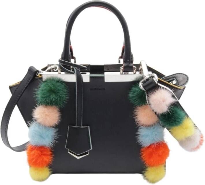 Fendi Vintage Tweedehands Mini Peekaboo PomPom