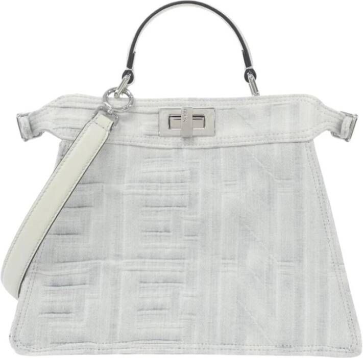 Fendi Vintage Tweedehands Peekaboo Denim Handtas