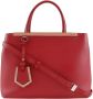 Fendi Vintage Tweedehands Peekaboo Iconic Mini handtas Rood leer - Thumbnail 1