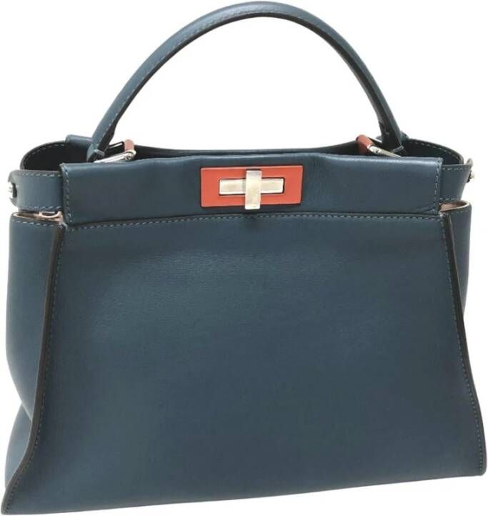 Fendi Vintage Tweedehands Peekaboo Kleine Leren Handtas