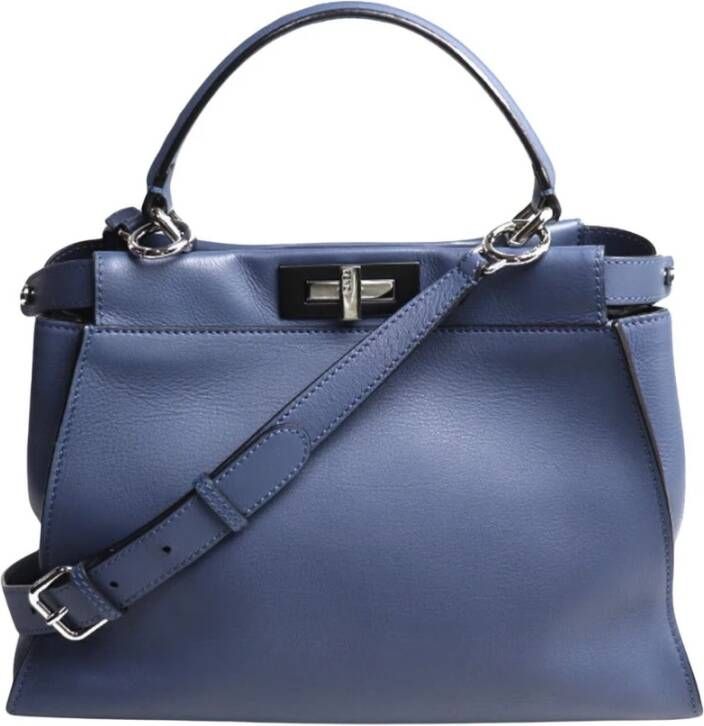 Fendi Vintage Tweedehands Peekaboo Kleine Leren Handtas
