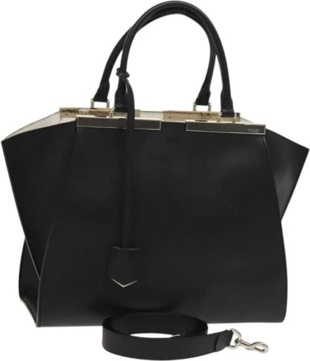 Fendi Vintage Tweedehands Peekaboo Kleine Leren Tote