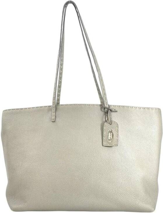 Fendi Vintage Tweedehands Peekaboo Tote Tas Leren Handtas