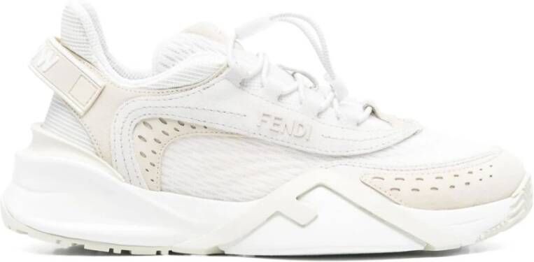 Fendi Witte Chunky Sneakers met Toggle Sluiting