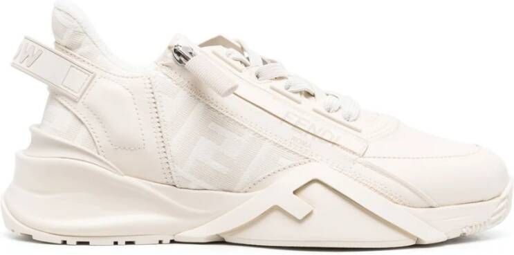 Fendi Witte Logo Print Sneakers