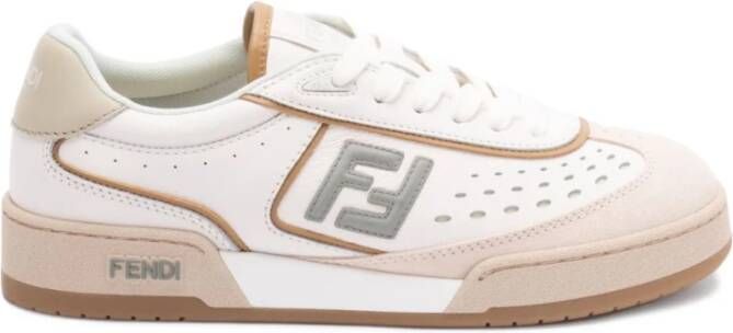 Fendi Witte Sneakers Stijlvol Kleurblok Ontwerp
