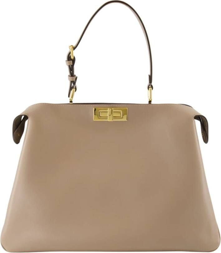 Fendi Zachte Peekaboo Beige Accessoire Vrouw
