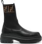 Fendi Zwarte leren laarzen met lug zool - Thumbnail 1