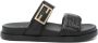 Fendi Zwarte Slip-On Sandalen met FF Logo - Thumbnail 1