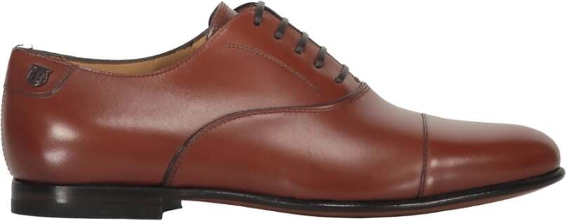 Ferragamo Almond Toe Leren Veterschoenen