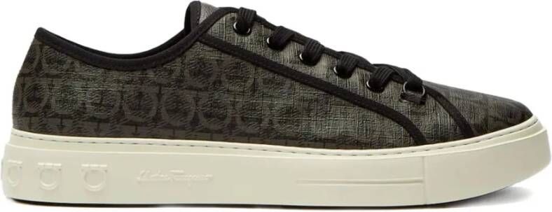 Ferragamo Anson Gancini Print Sneakers