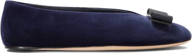 Ferragamo Blauwe Ballerina's Stijlvol en Comfortabel