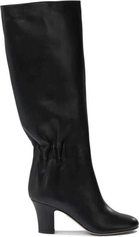 Ferragamo Blauwe Enkellaarzen Slouchy Silhouet