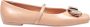 Ferragamo Blush Pink Leren Ballerina Flats - Thumbnail 1