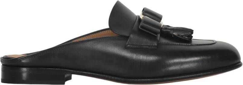 Ferragamo Boog Leren Muilezels Ronde Neus Kalf