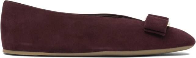 Ferragamo Bordeaux Ballerina's voor Vrouwen