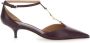 Ferragamo Bordeaux pump met lage hak - Thumbnail 1