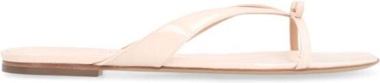 Ferragamo Bow leren teenslippers