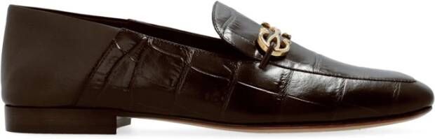 Ferragamo Leren Instaploafers met Gouden Detail
